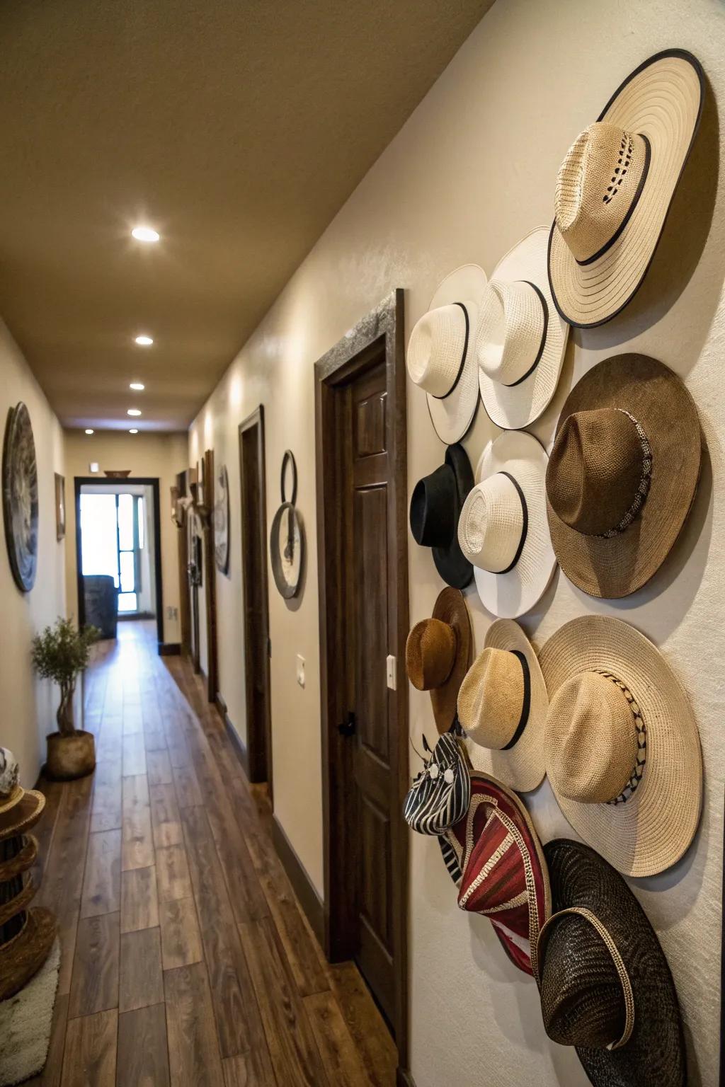 Cowboy hats bring about a playful Western feel.