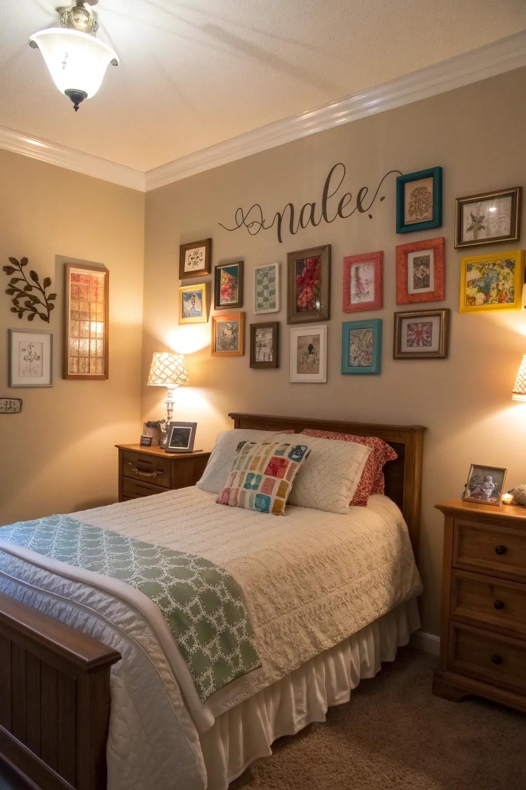 Personalized decor adding a unique charm.