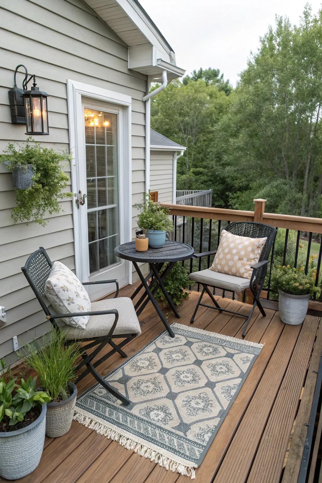 Amplifying functionality in a small deck space.
