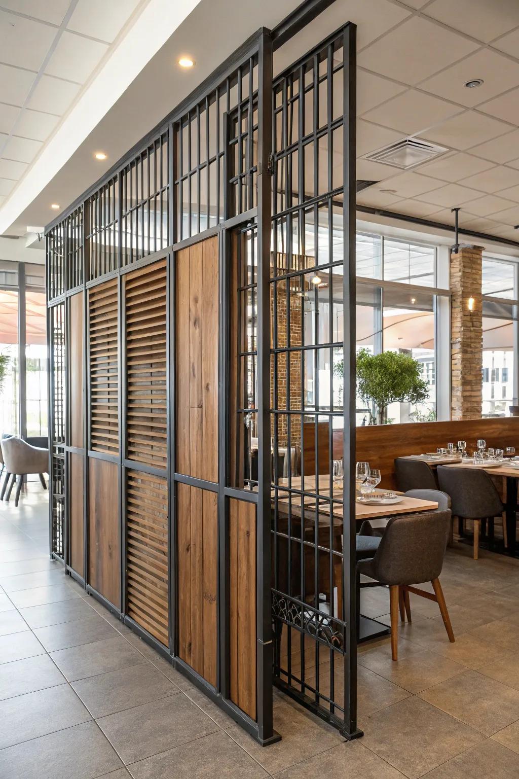 Metal with timber blends create bold visuals.