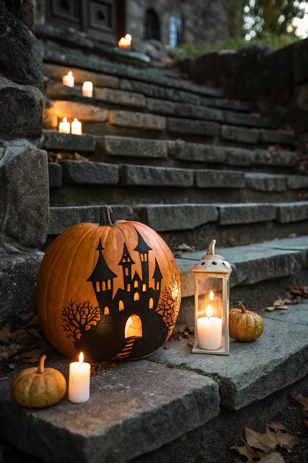 A dark age fortress carving transports you to a different realm.