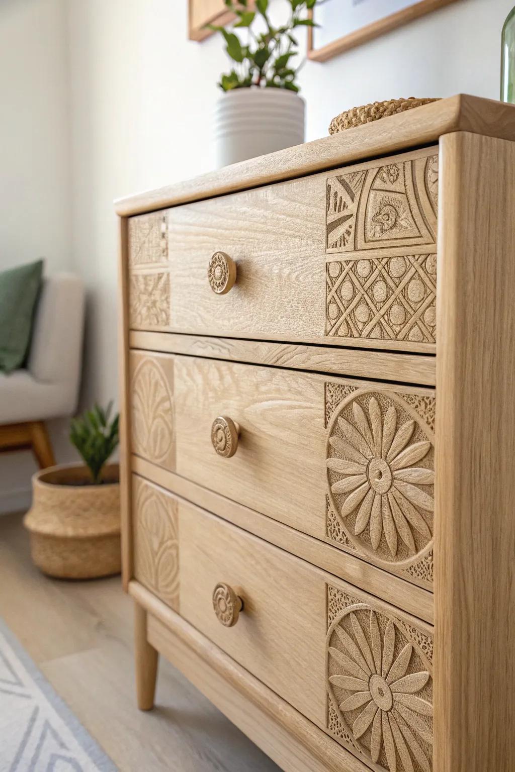 Transform your area with distinctive, hand-carved cabinet pulls that merge boho charm with minimalist sophistication.