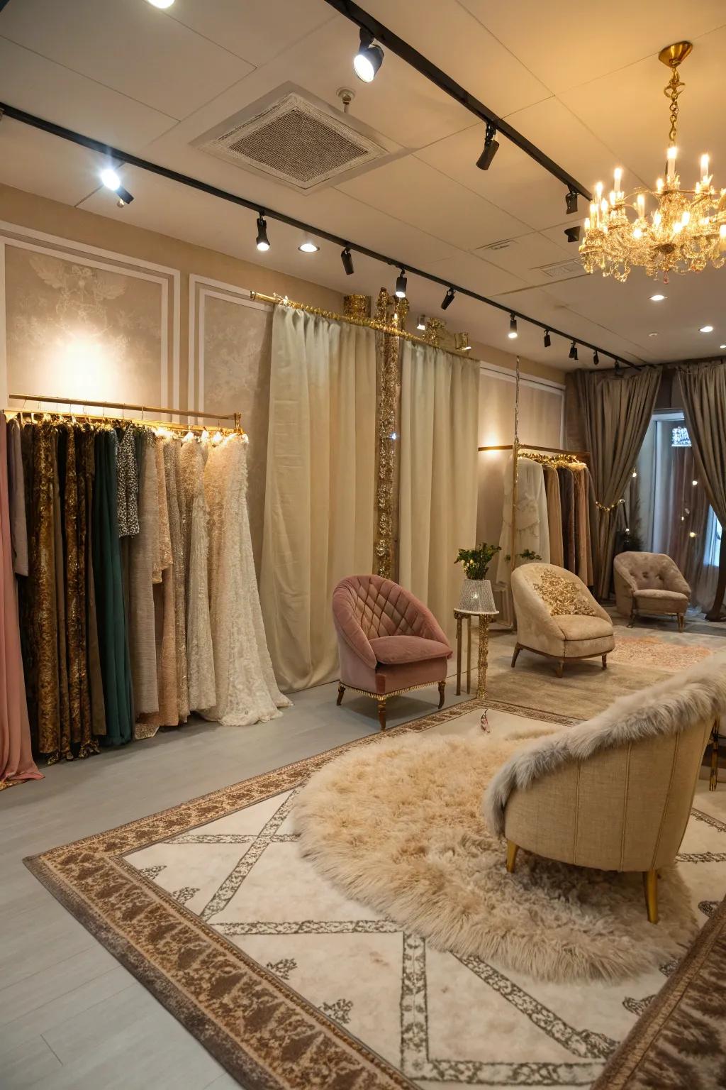 Lush fabrics add a dimension of luxury and solace.