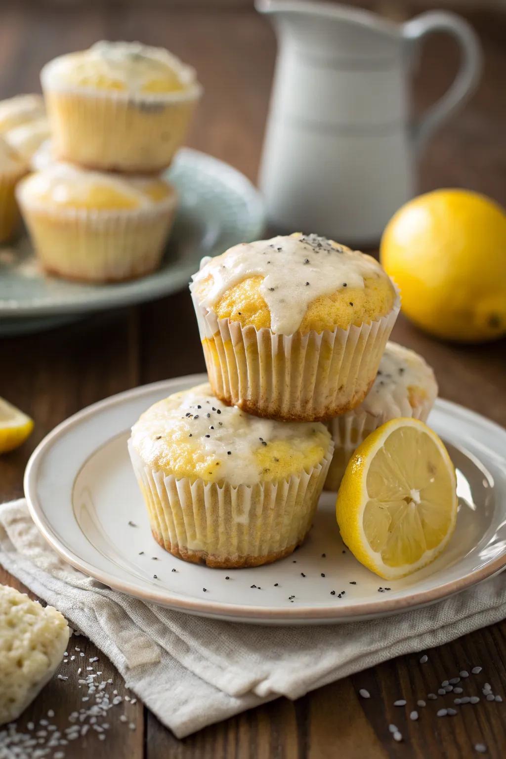 Tangy citrus seed muffins bring a refreshing touch to brunch.