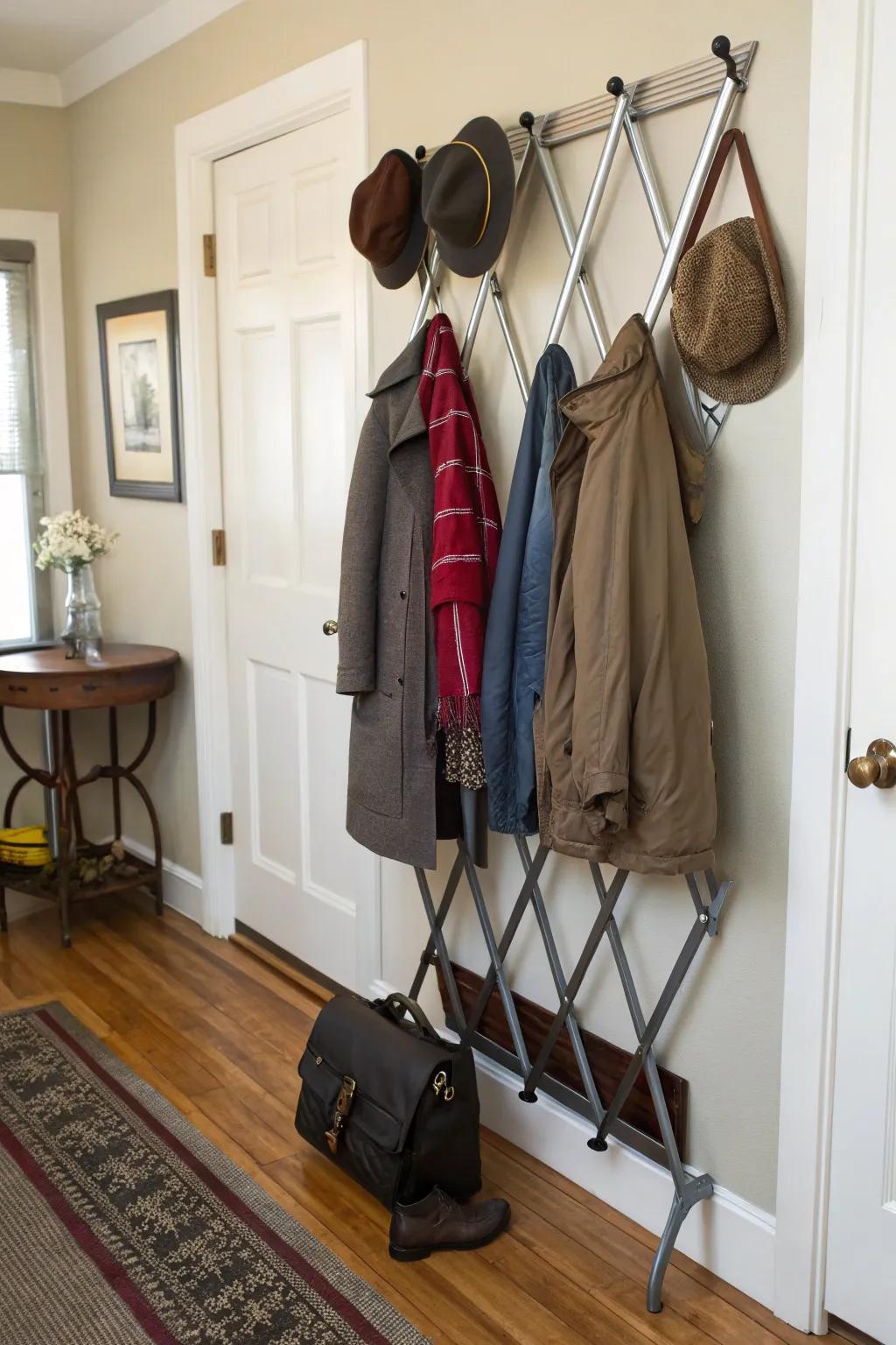 Adaptable and fashionable, concertina racks adjust to your needs.