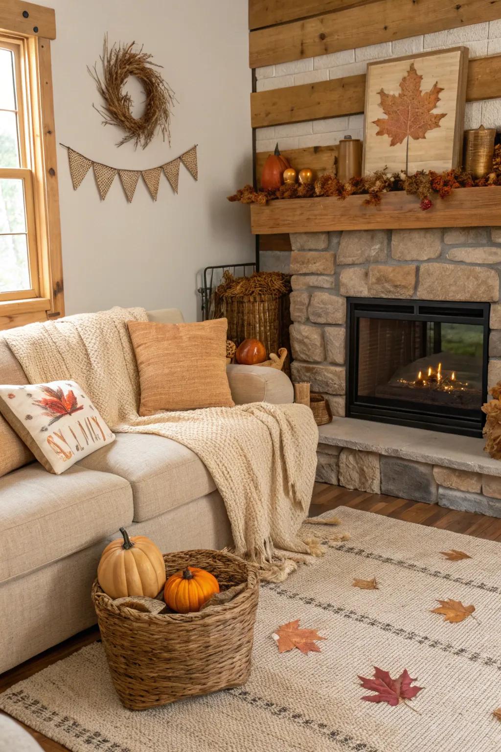 Cultivate a natural feel through earthy textures.