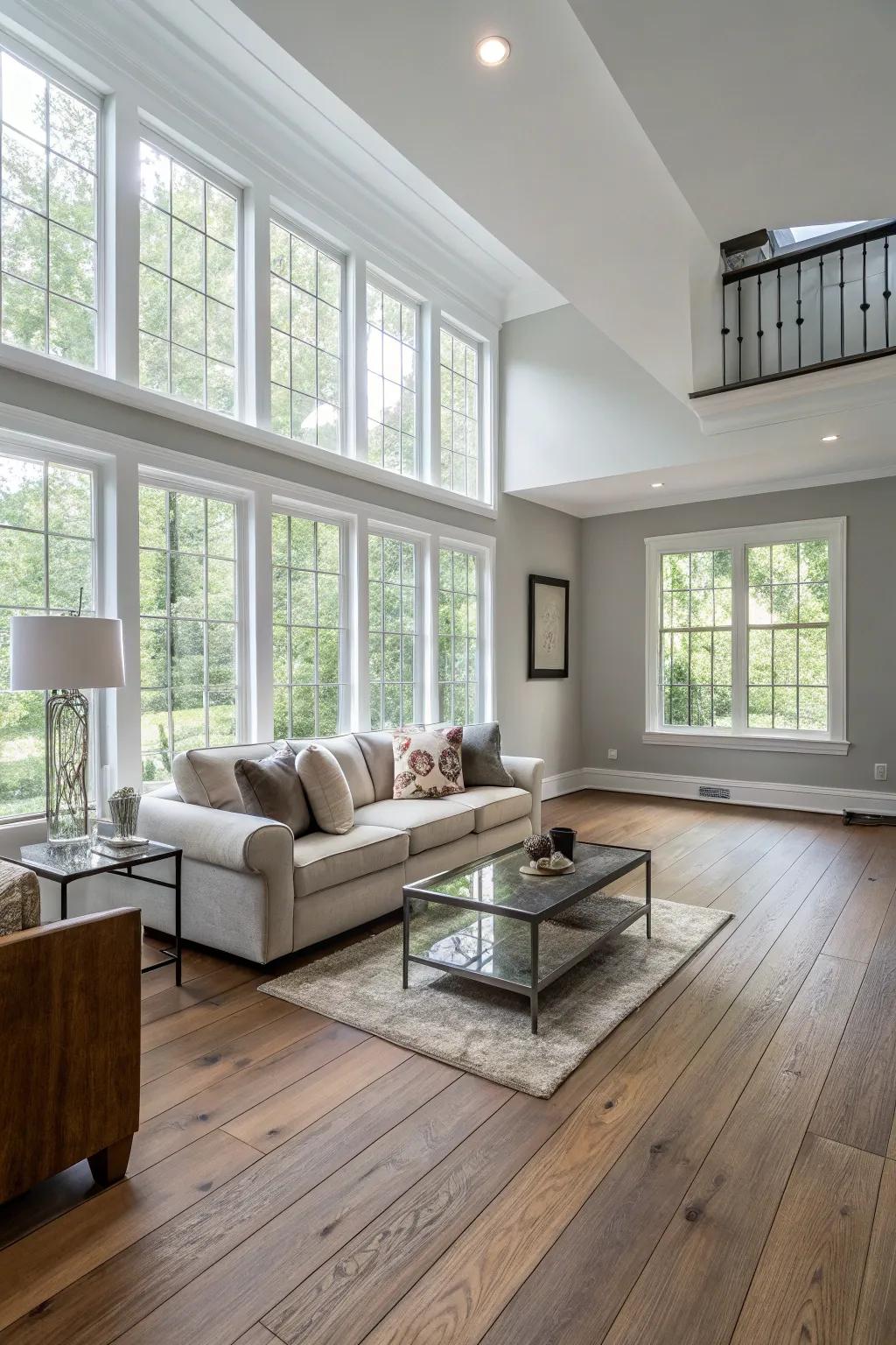 Wide plank floors maximize the spaciousness of any room.