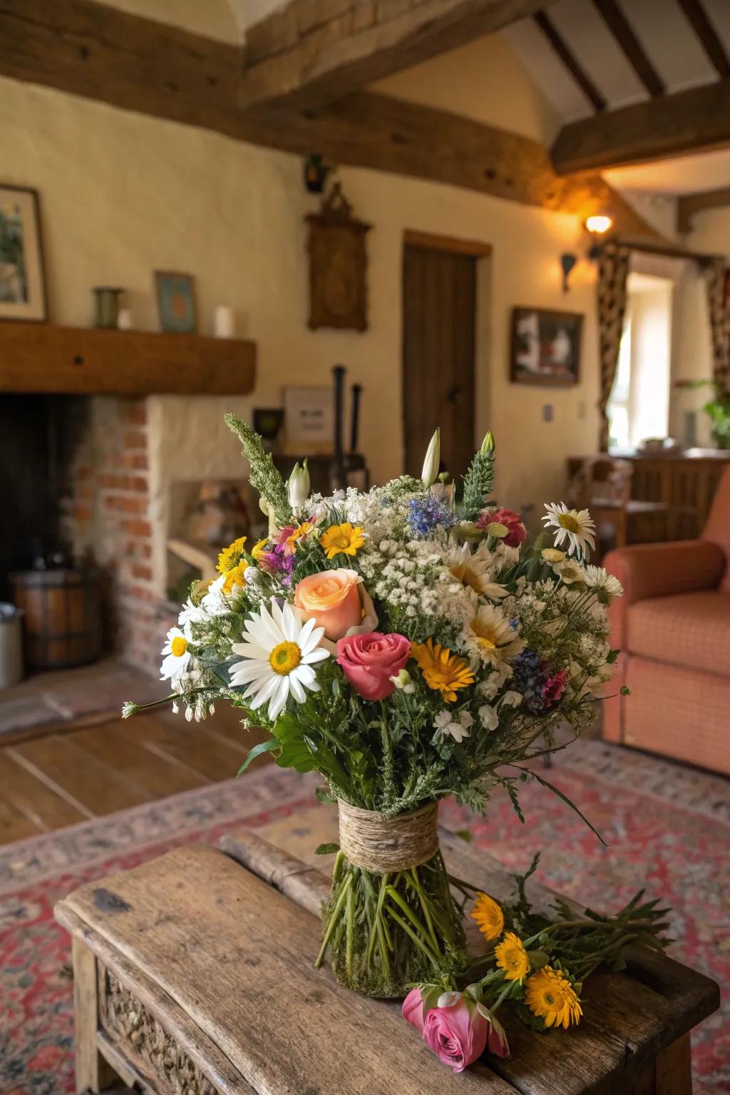 A relaxed, natural bouquet that brings effortless elegance to any birthday.