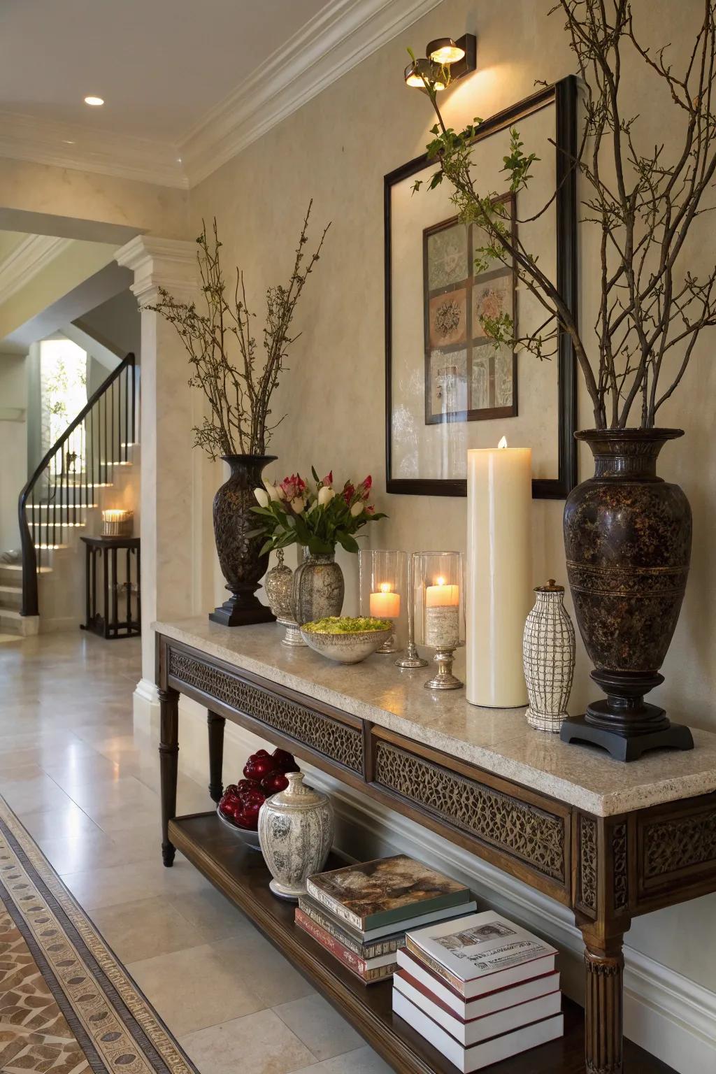 Decorative elements enhance the charm and individuality of an entryway.