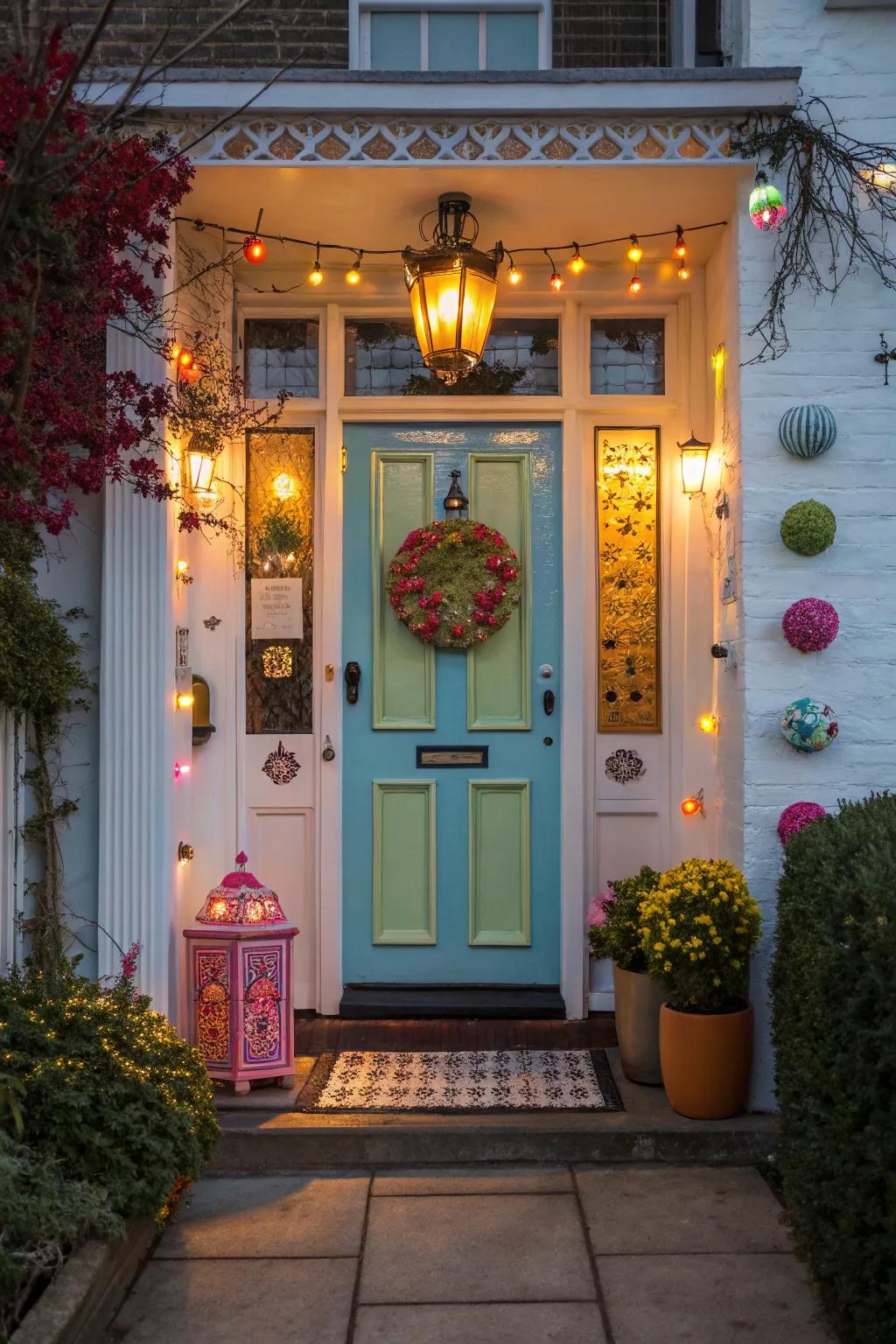 Individuality is shown through an eclectic combination of lighting.