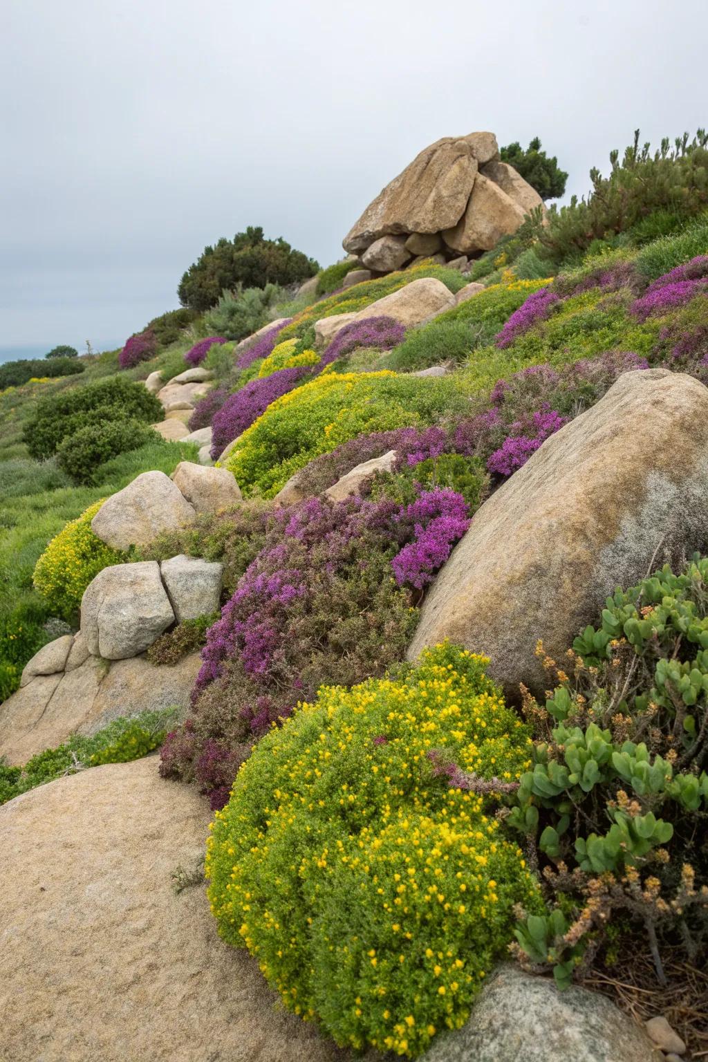 When bright colors meet earthy stones, the impact is unforgettable.