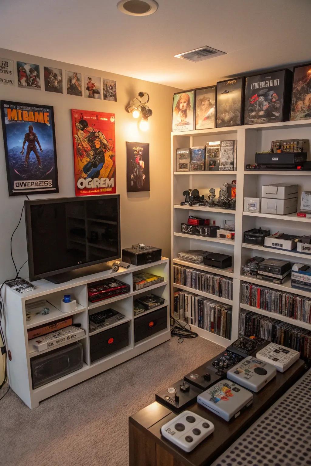 Personal touches render this gaming room genuinely distinct.