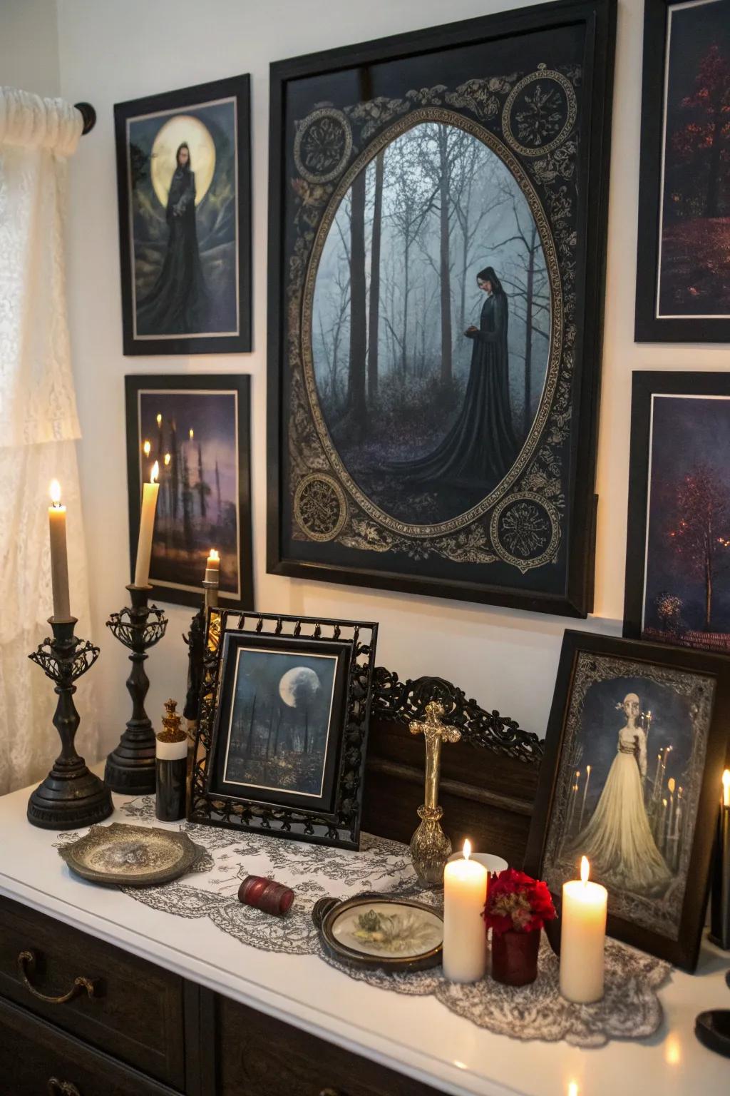 Shadowy artistic prints personalize and improve the mood of your area.