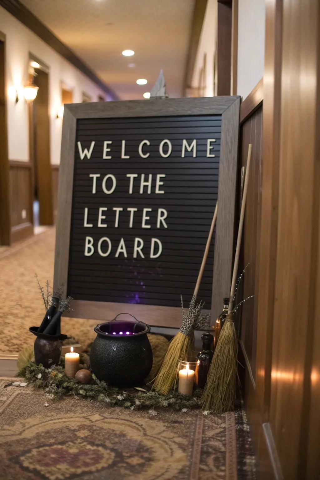 Make way for witches with a playful sign.