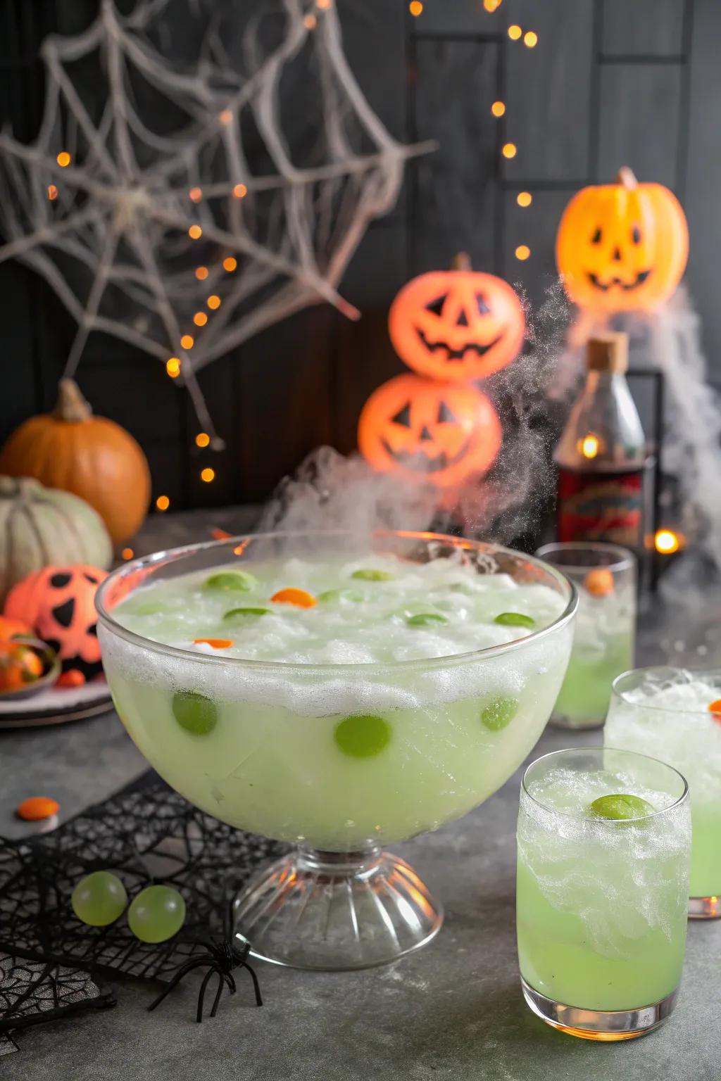 A colorful and fun Spooky Sherbet Punch that’s a hit with all ages.