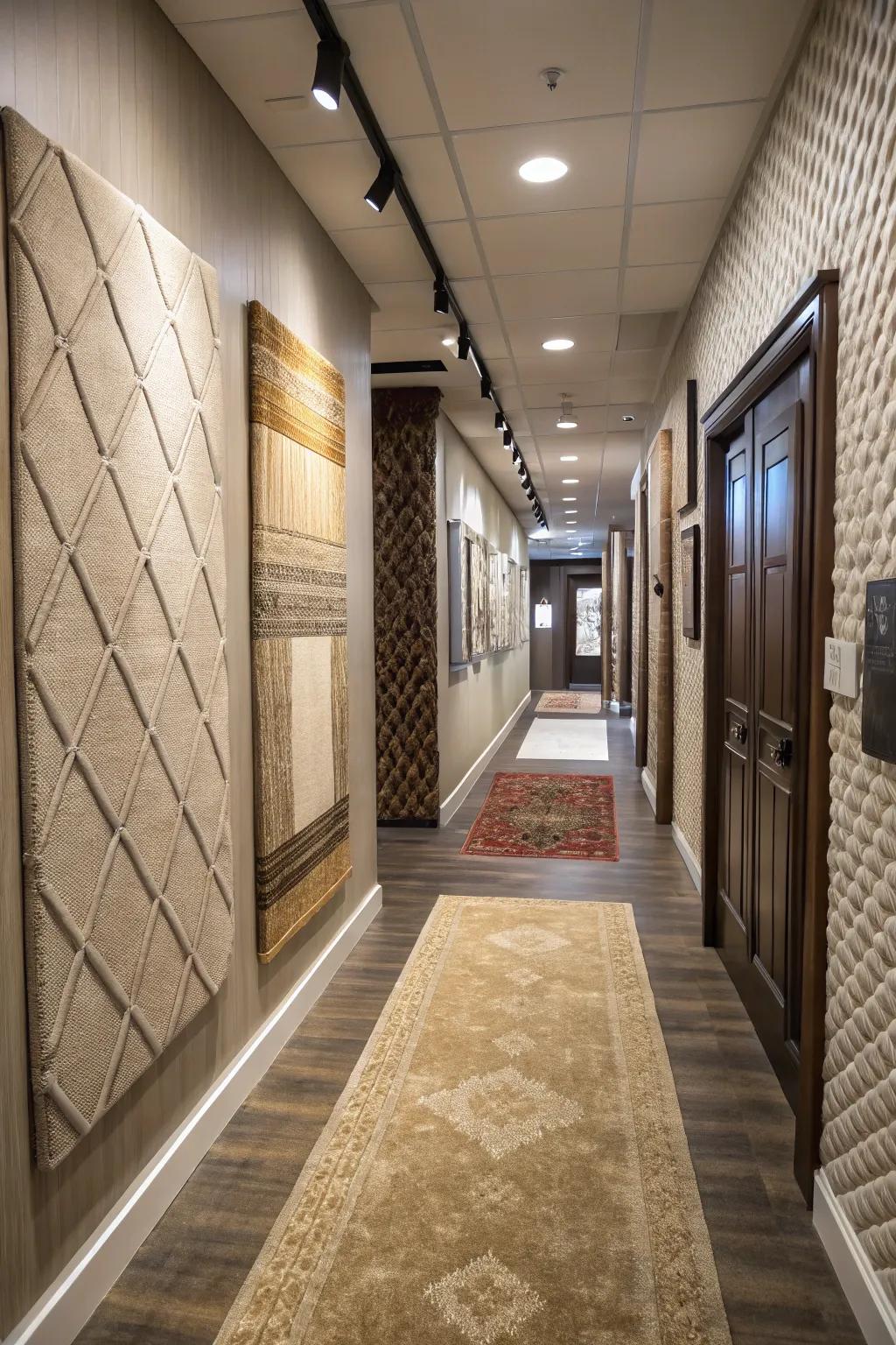 Textures introduce depth and interest to your hallway.