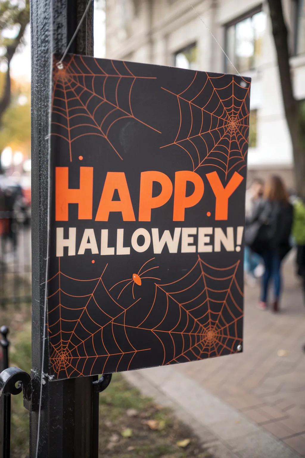 Striking script components poster that speaks Halloween loud and clear.