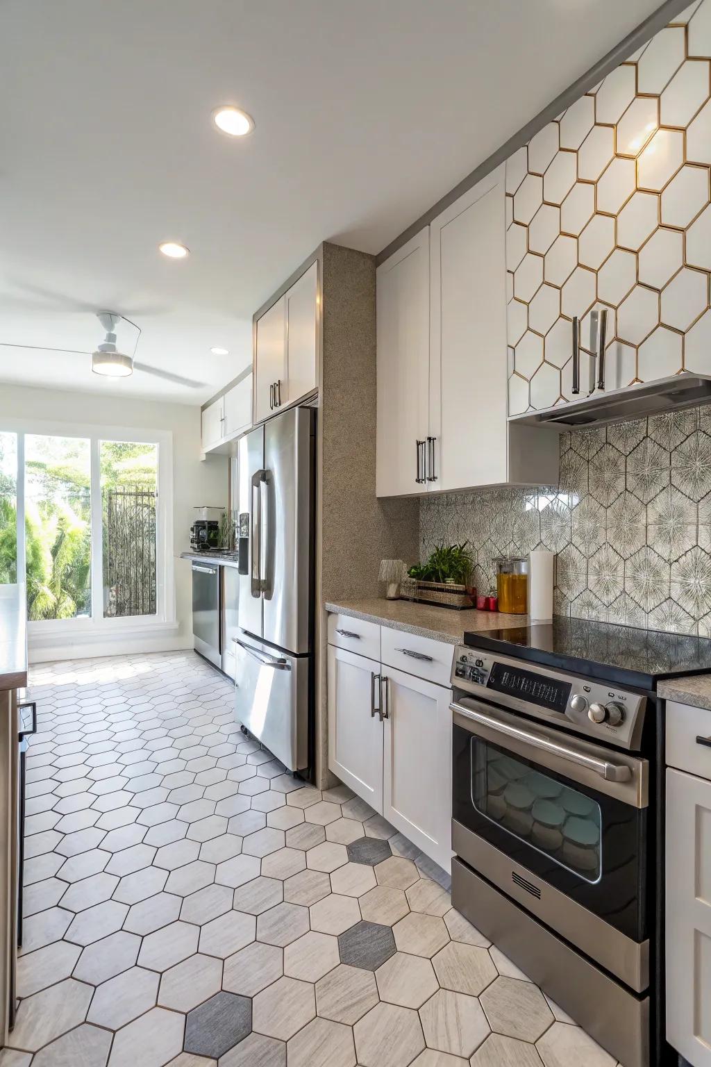 Unify your kitchen's look by incorporating appliances with geometric designs.