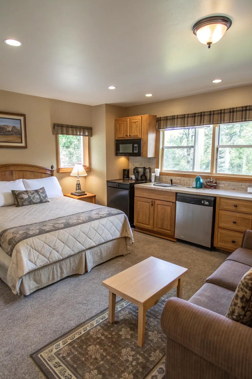 A secluded getaway reserved for guests or family individuals.