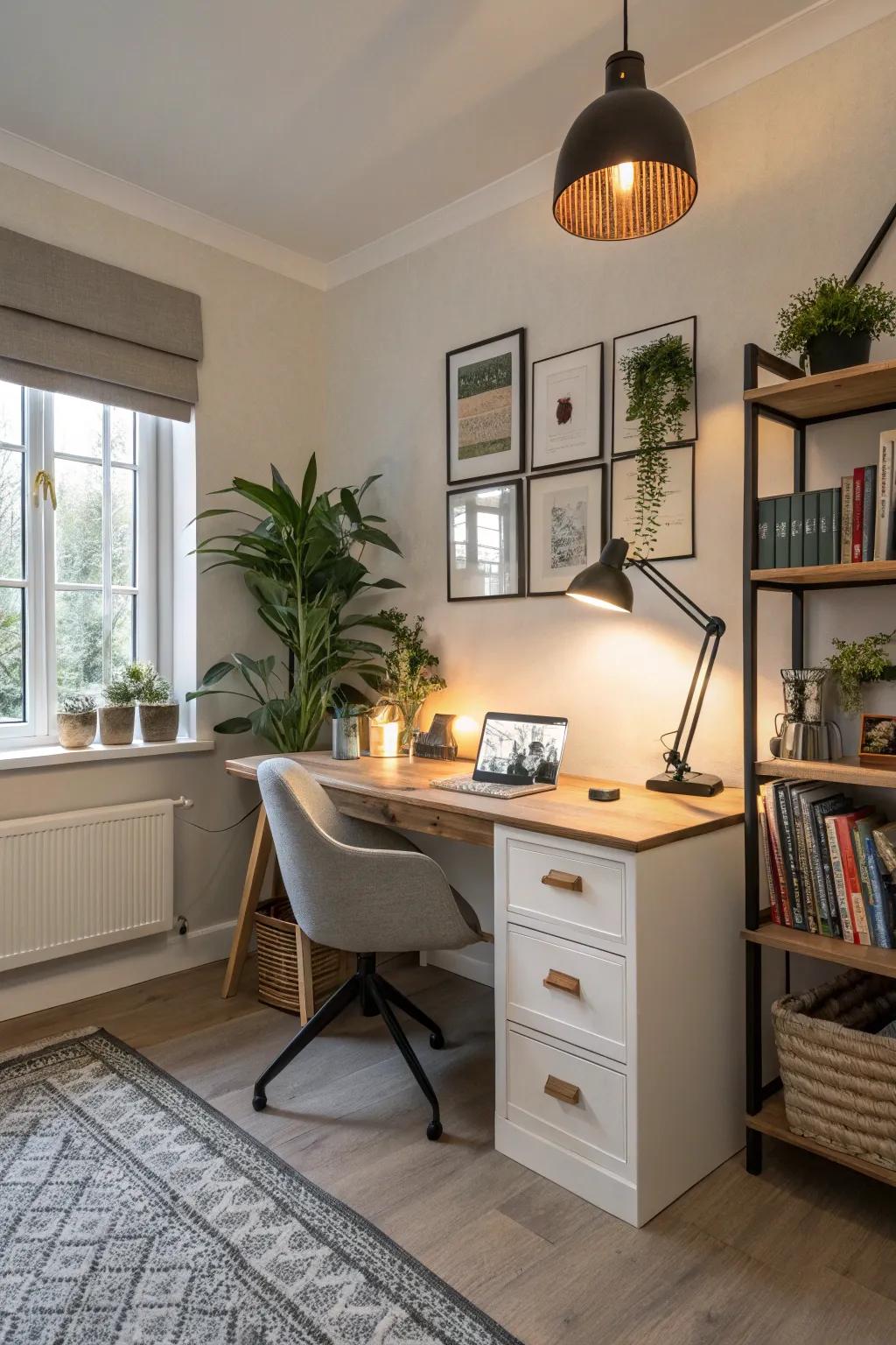 Define your space through careful light zoning.