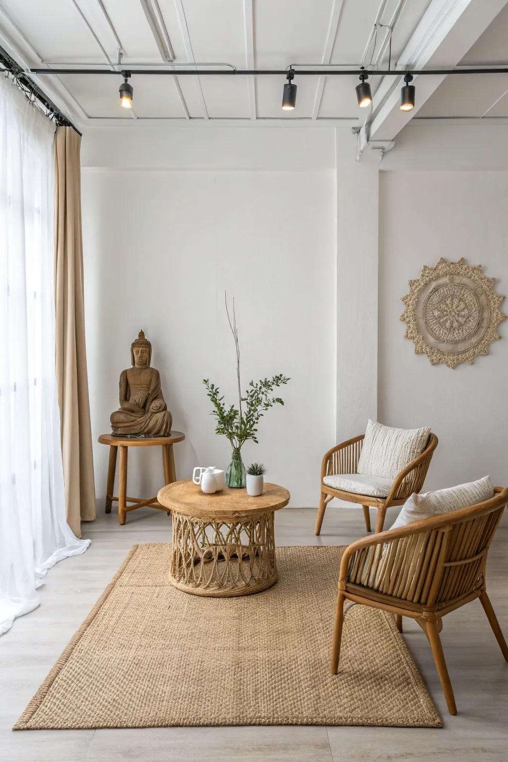 Decluttering fosters a serene and spacious environment.