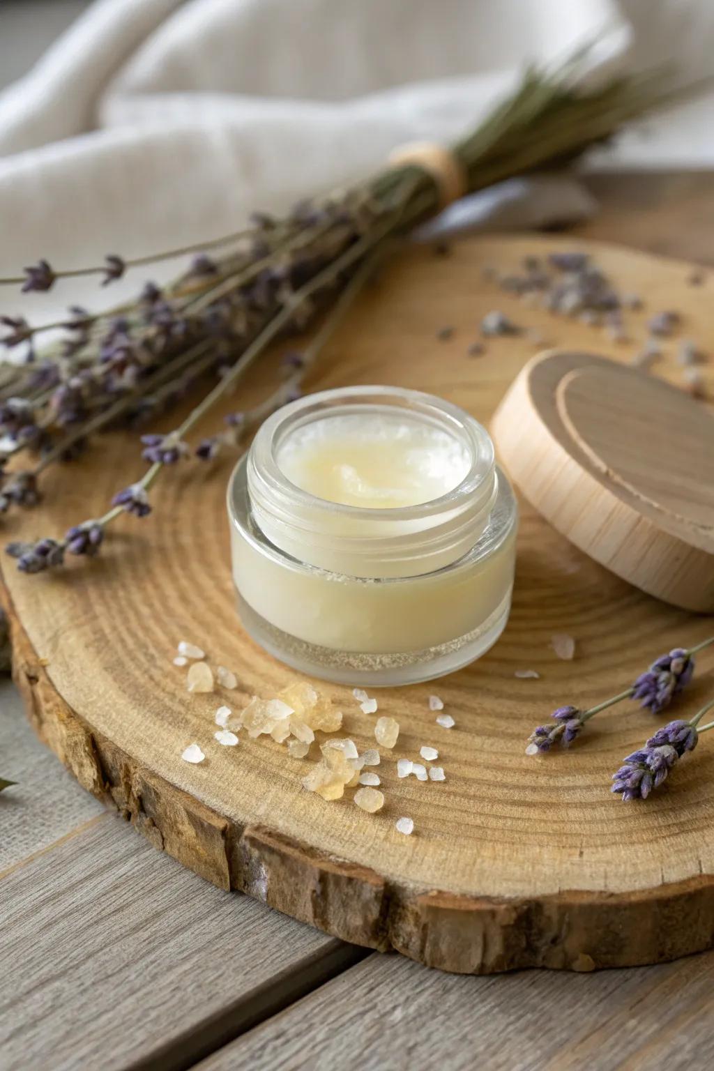 Improve your beauty regimen with this plant-based candelilla lip balm, where simplicity meets elegance.