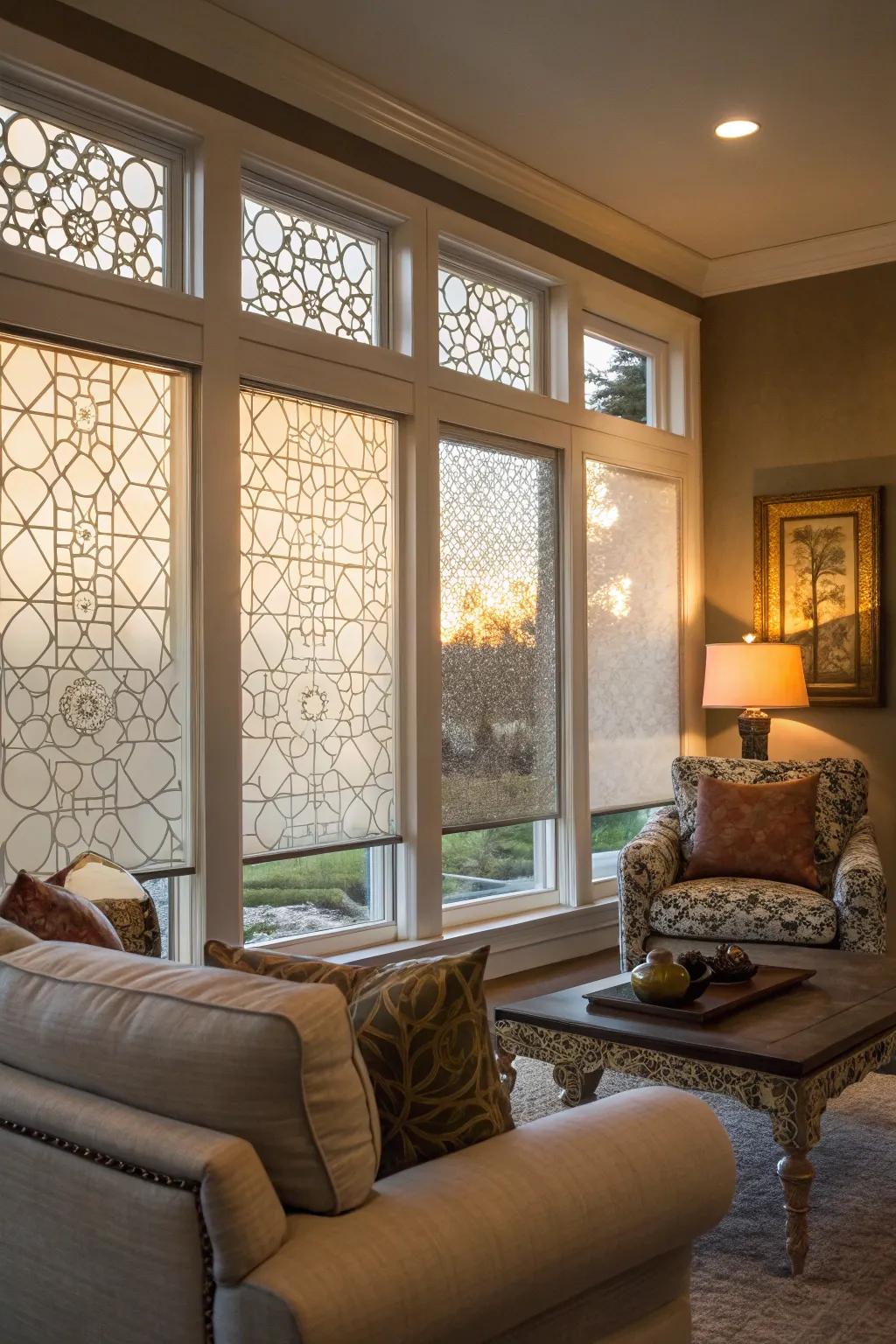 Solitude tints allow light dispersion while adding a decorative touch.