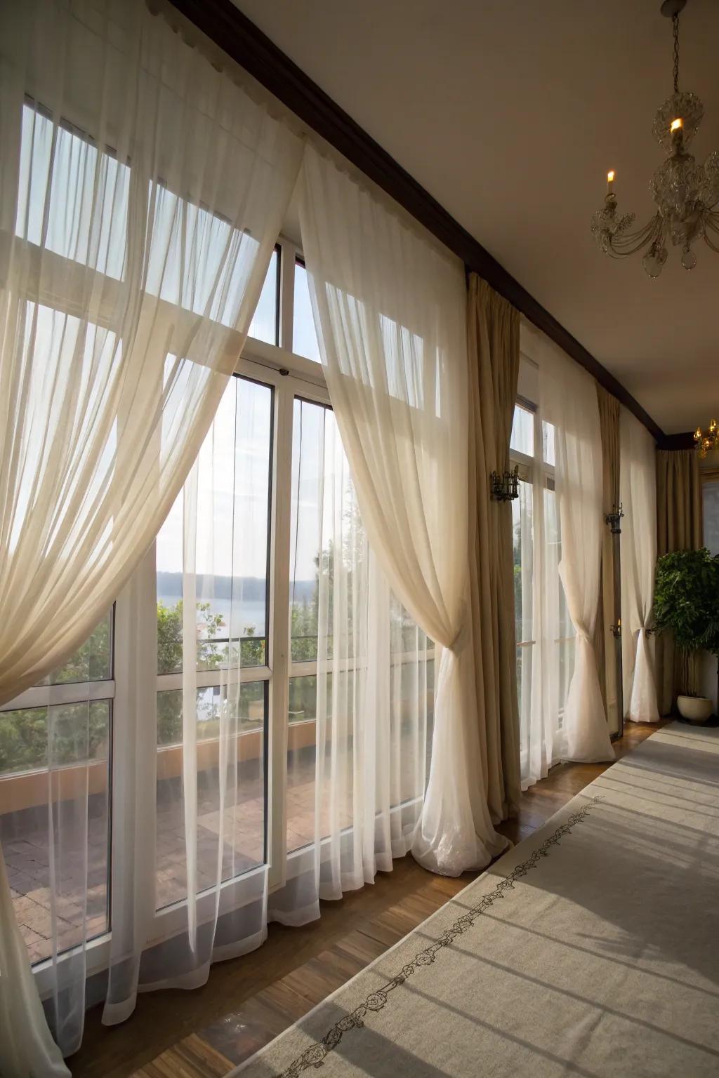 Curtains can frame your view beautifully and make things softer