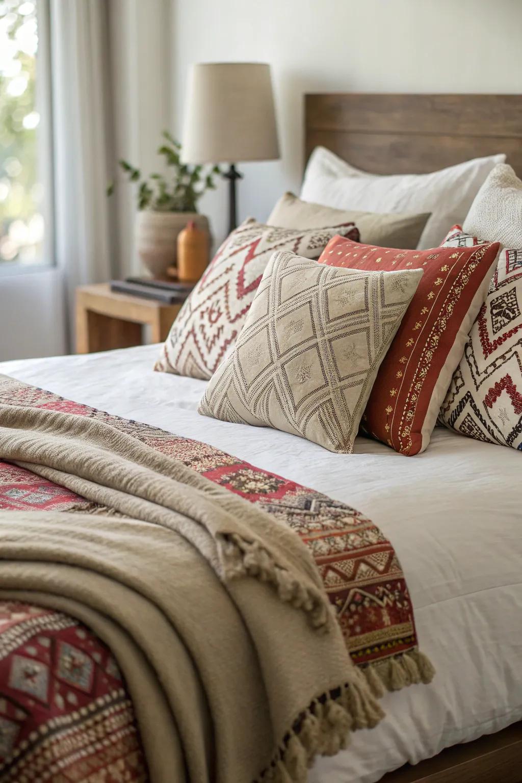 Patterns contribute personality and charm to your bed.