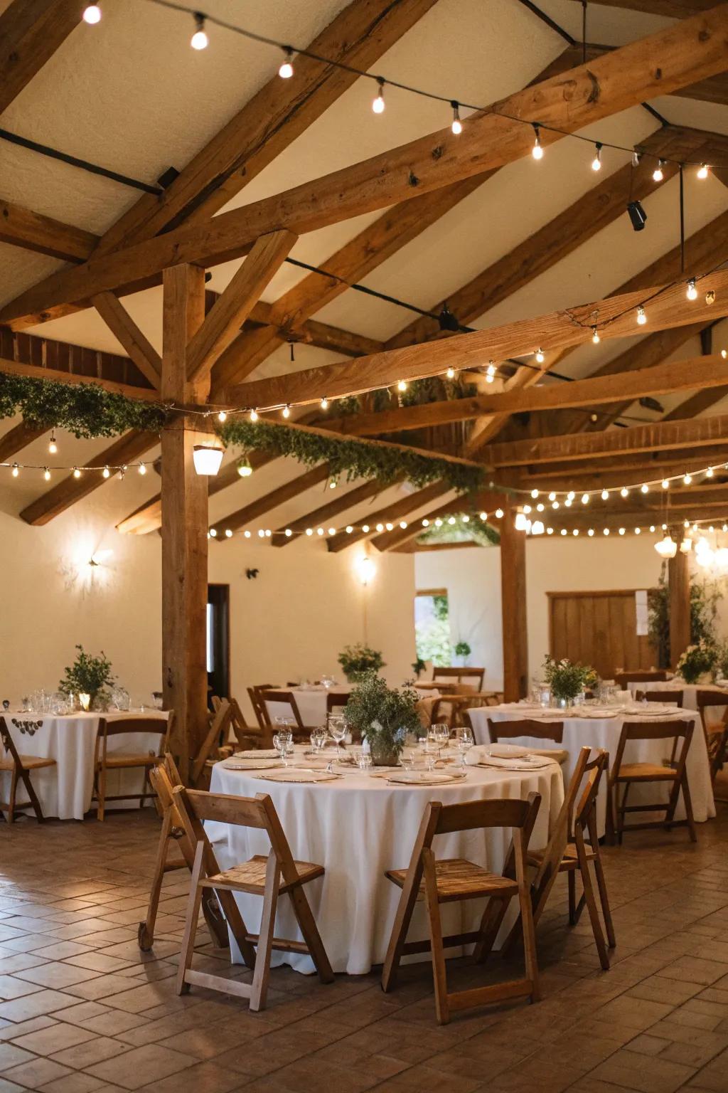 Natural wood accents add attraction to the venue.