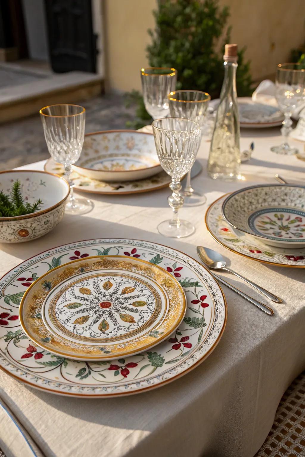 Ornate tableware enhances your dining moments.