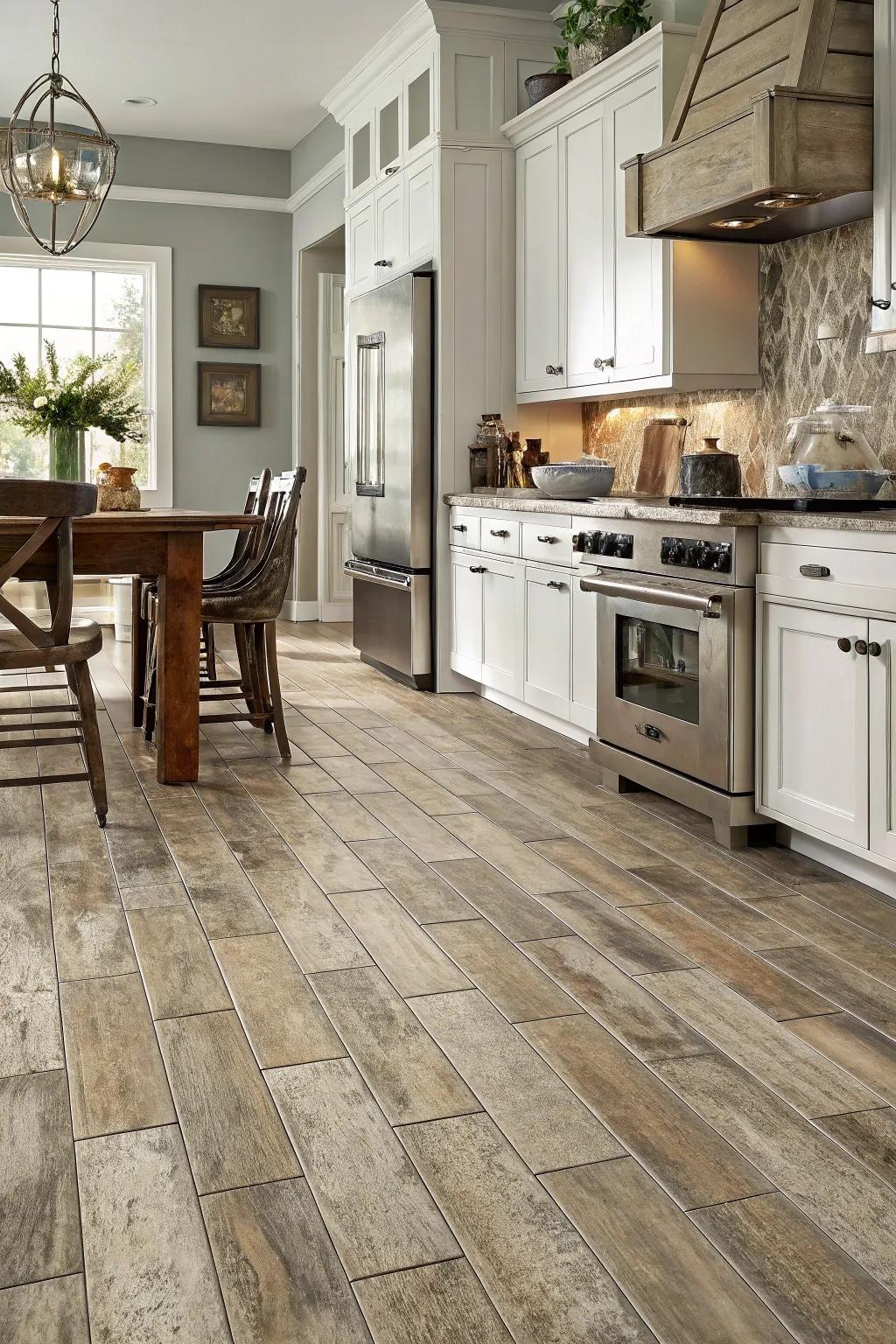 Relish the charm of timber with the resilience of porcelain.