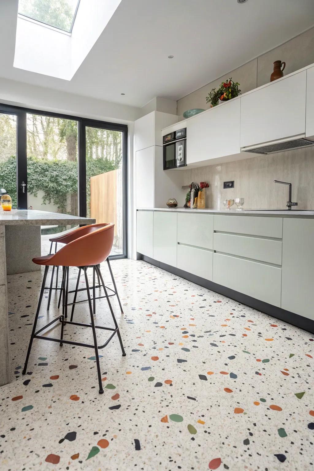 Terrazzo: a fusion of merriment and elegance.