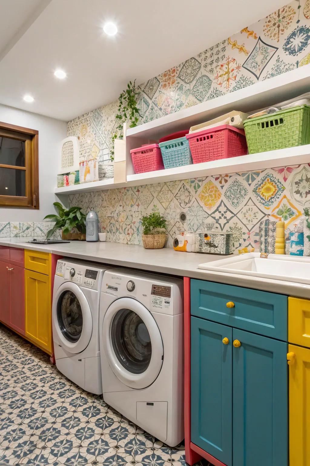 Plastic laminate countertops provide budget-friendly style options.