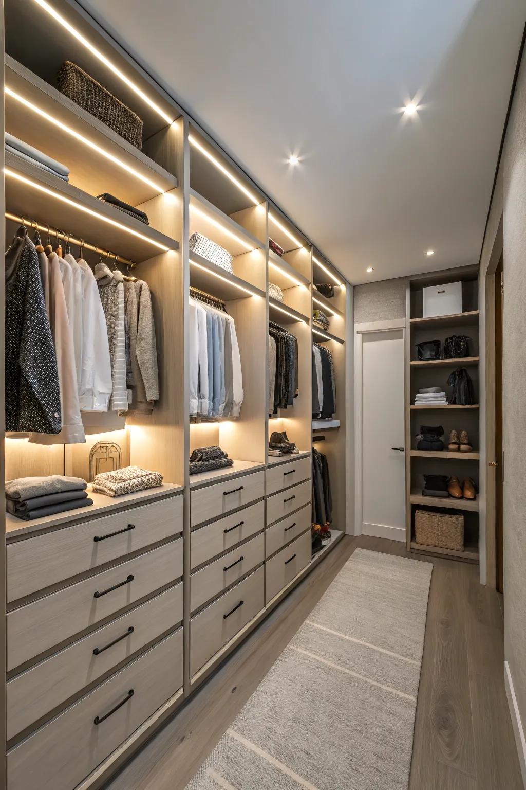 Integrated illumination enriches both function and style.