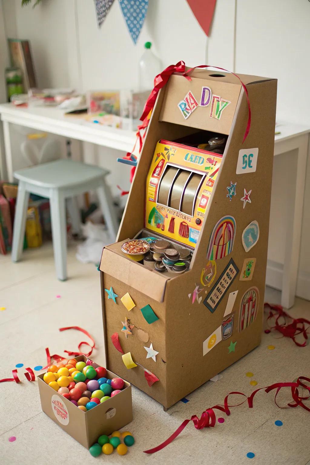 A creative DIY slot machine adored by kids and adults alike.