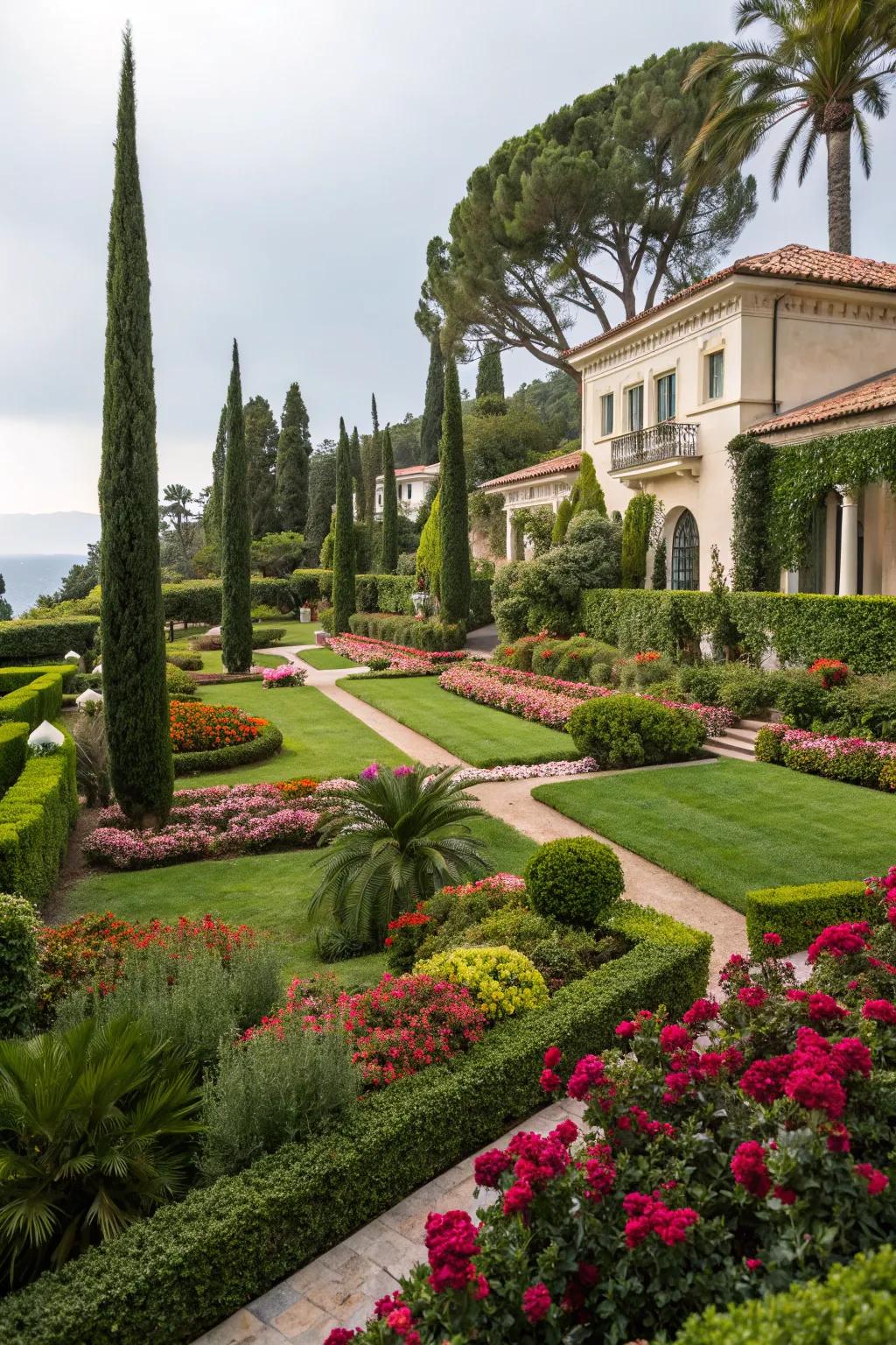 A lush garden for a serene and picturesque setting.