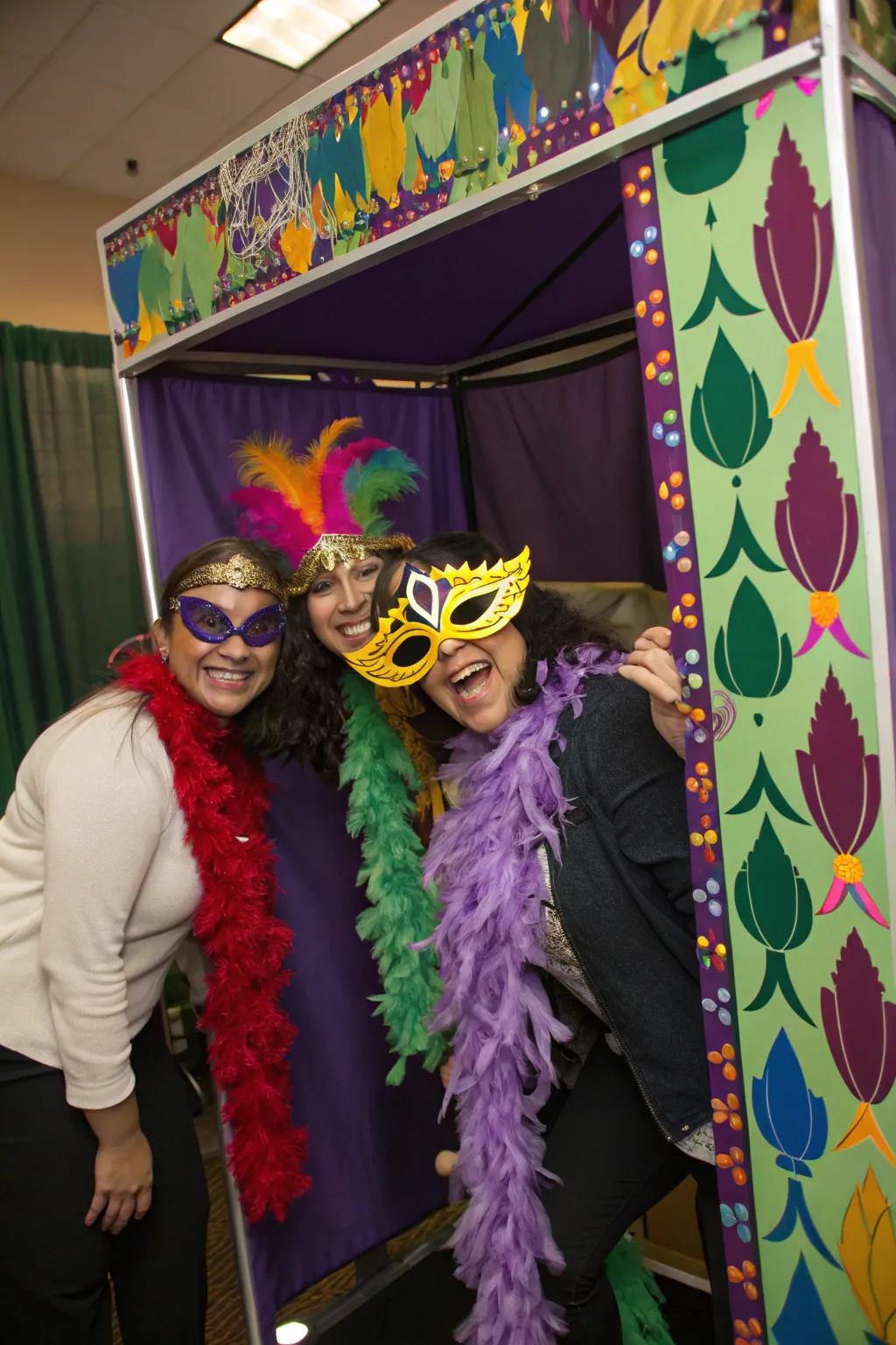 A snapshot station stocked with enjoyable props captures happy memories of the celebration