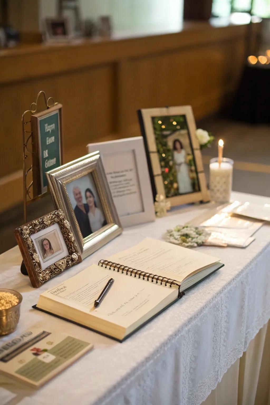 Cherished tokens imparting sentiment and individuality onto the table.