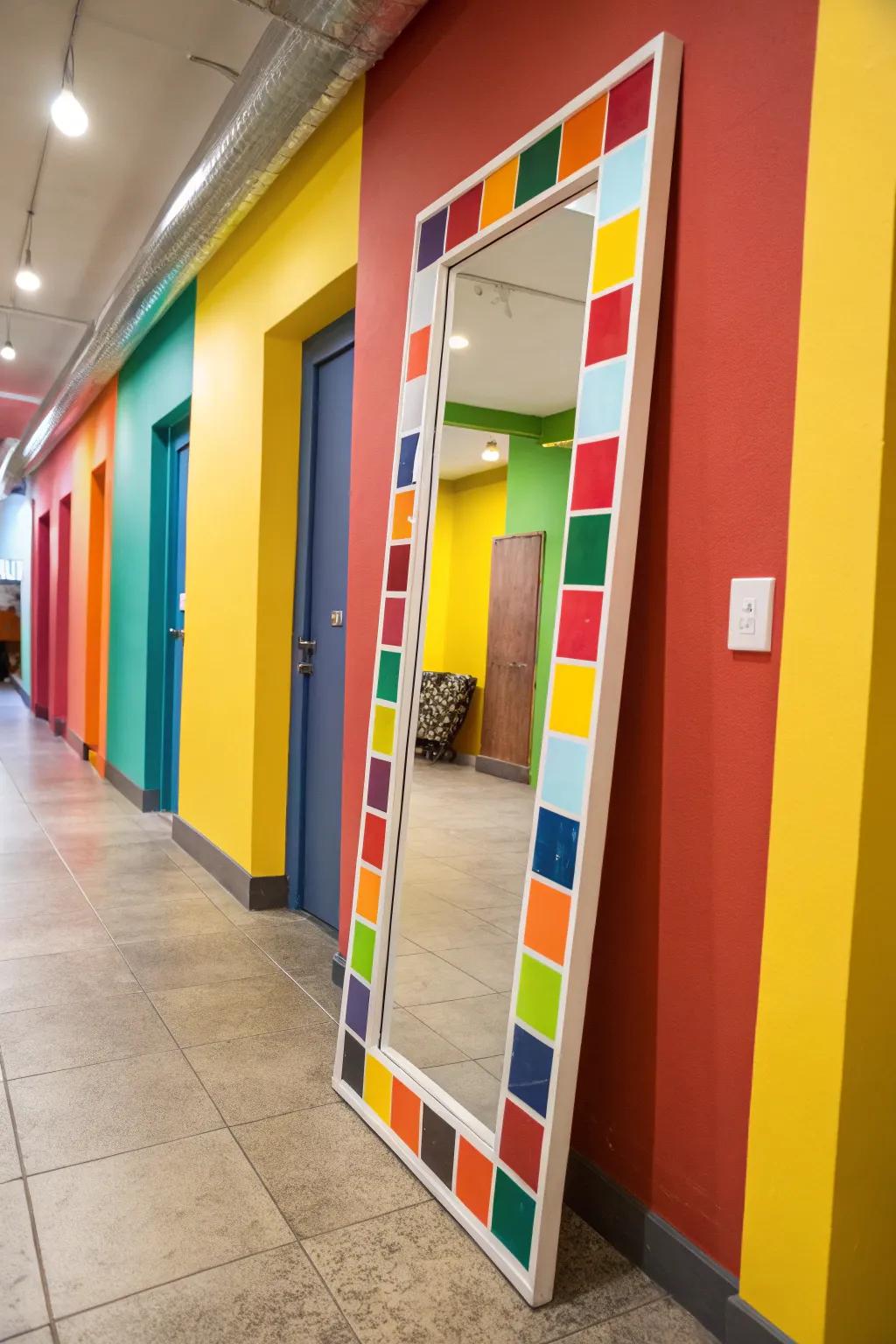 Color sectioning enhances boldness and vibrancy.