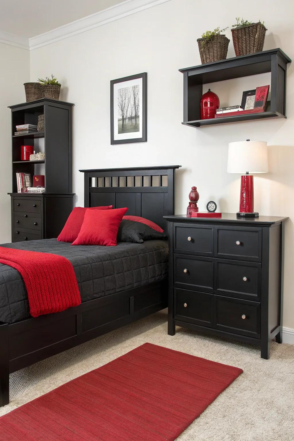 Minimalist furniture preserves a tidy and modern style.