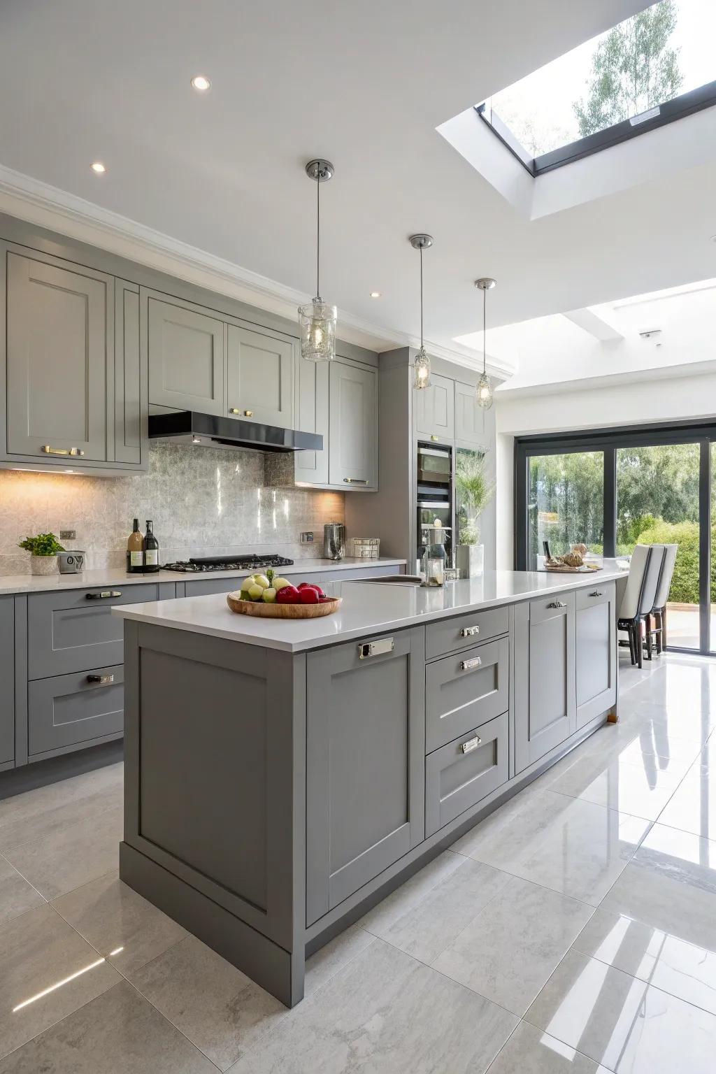Merge functionality and style with a cooking island.
