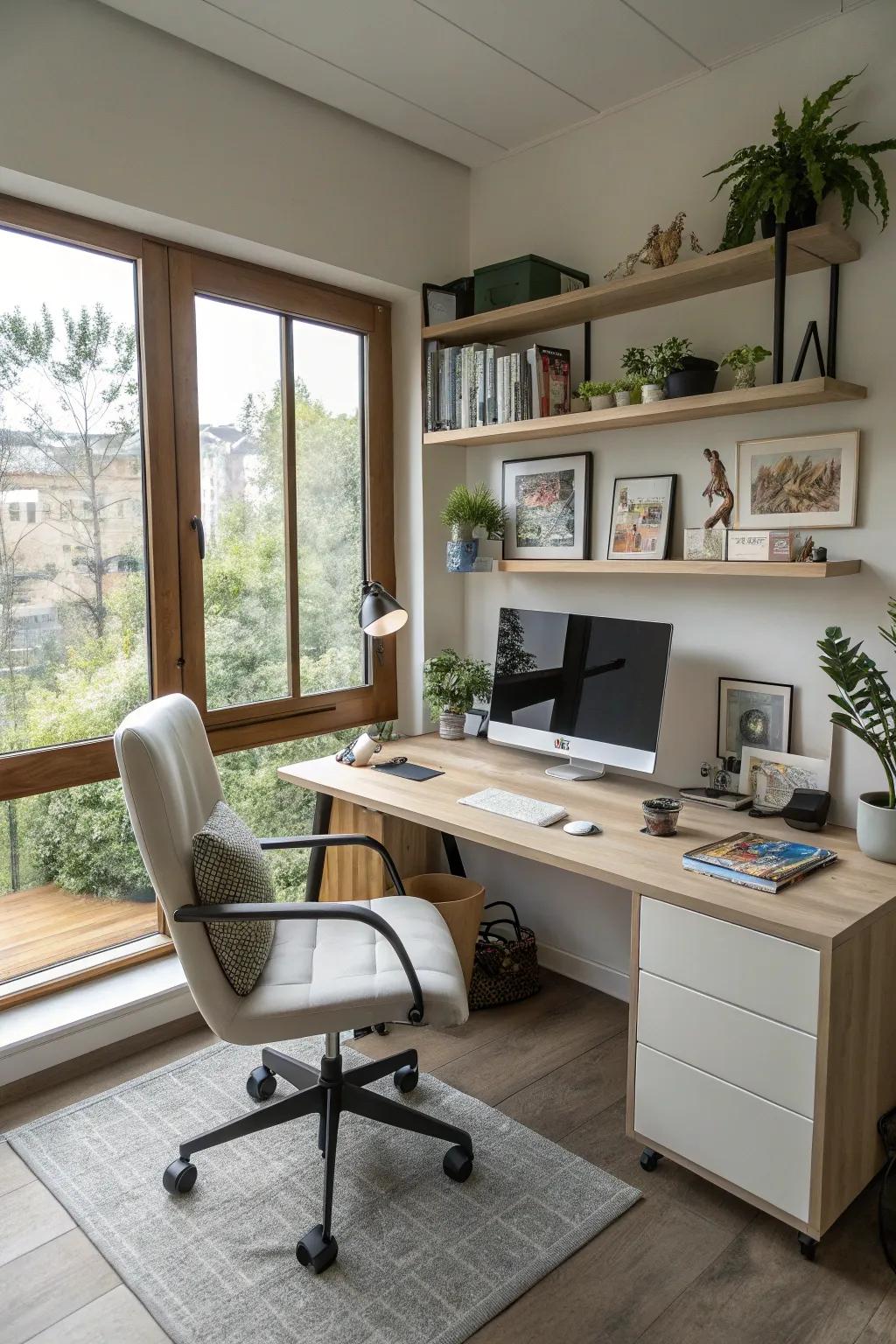 Seamless technology integration within a modern office.