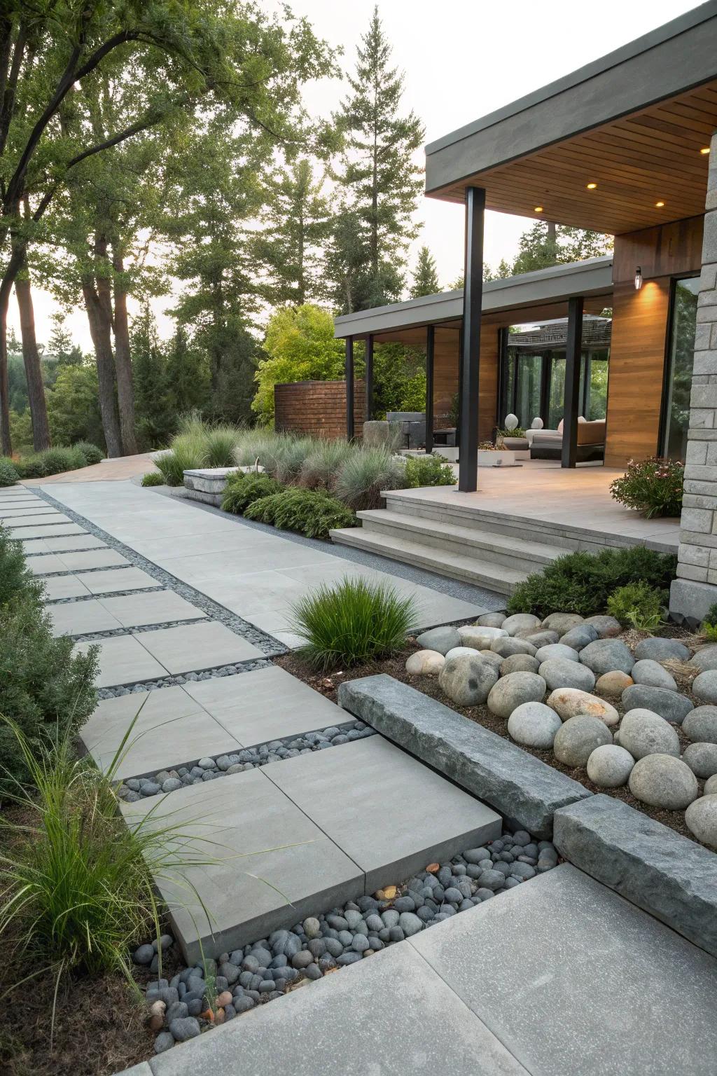 Combined surfaces deepen and intrigue contemporary designs.