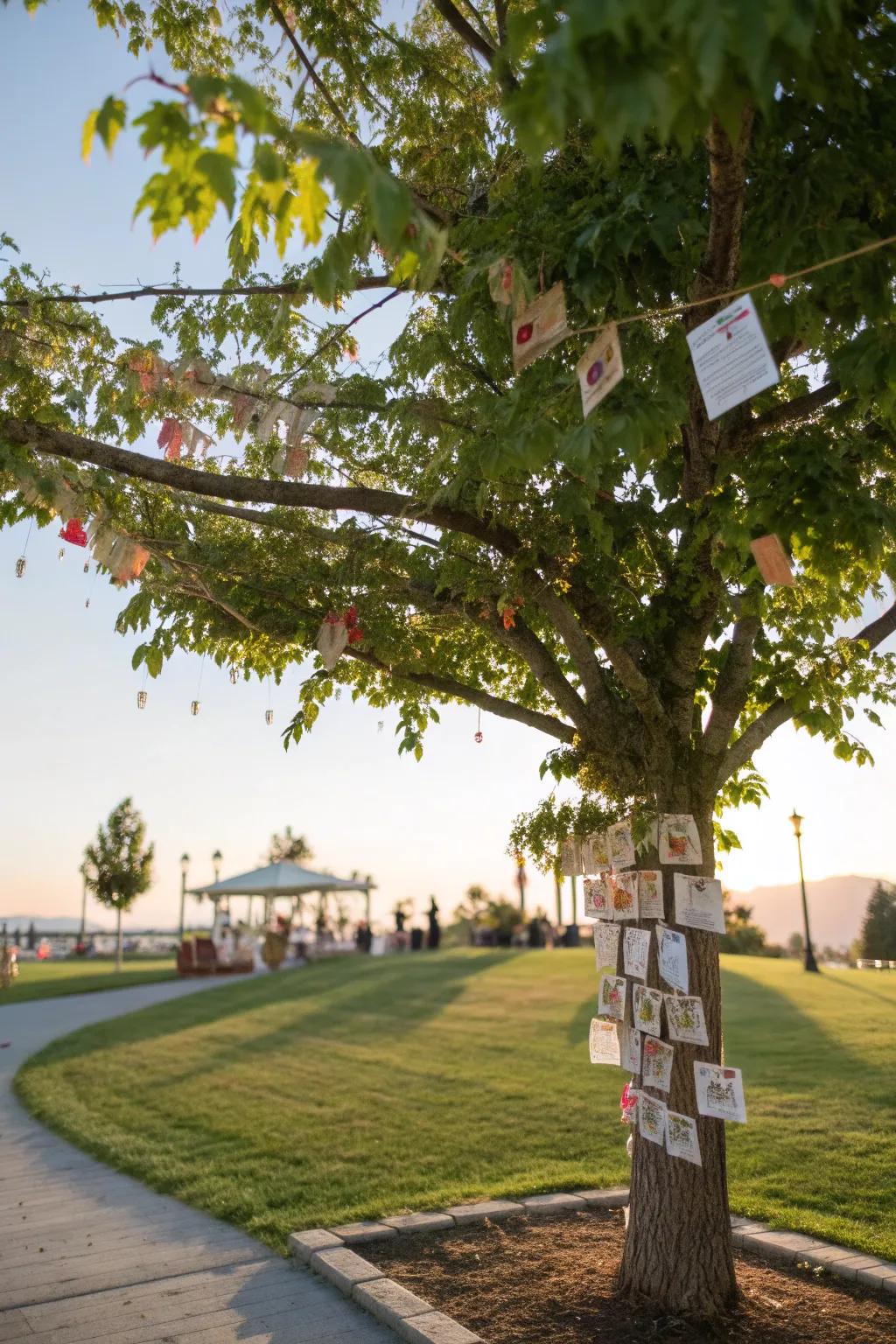 A Thankfulness Display where guests can write their grateful thoughts.