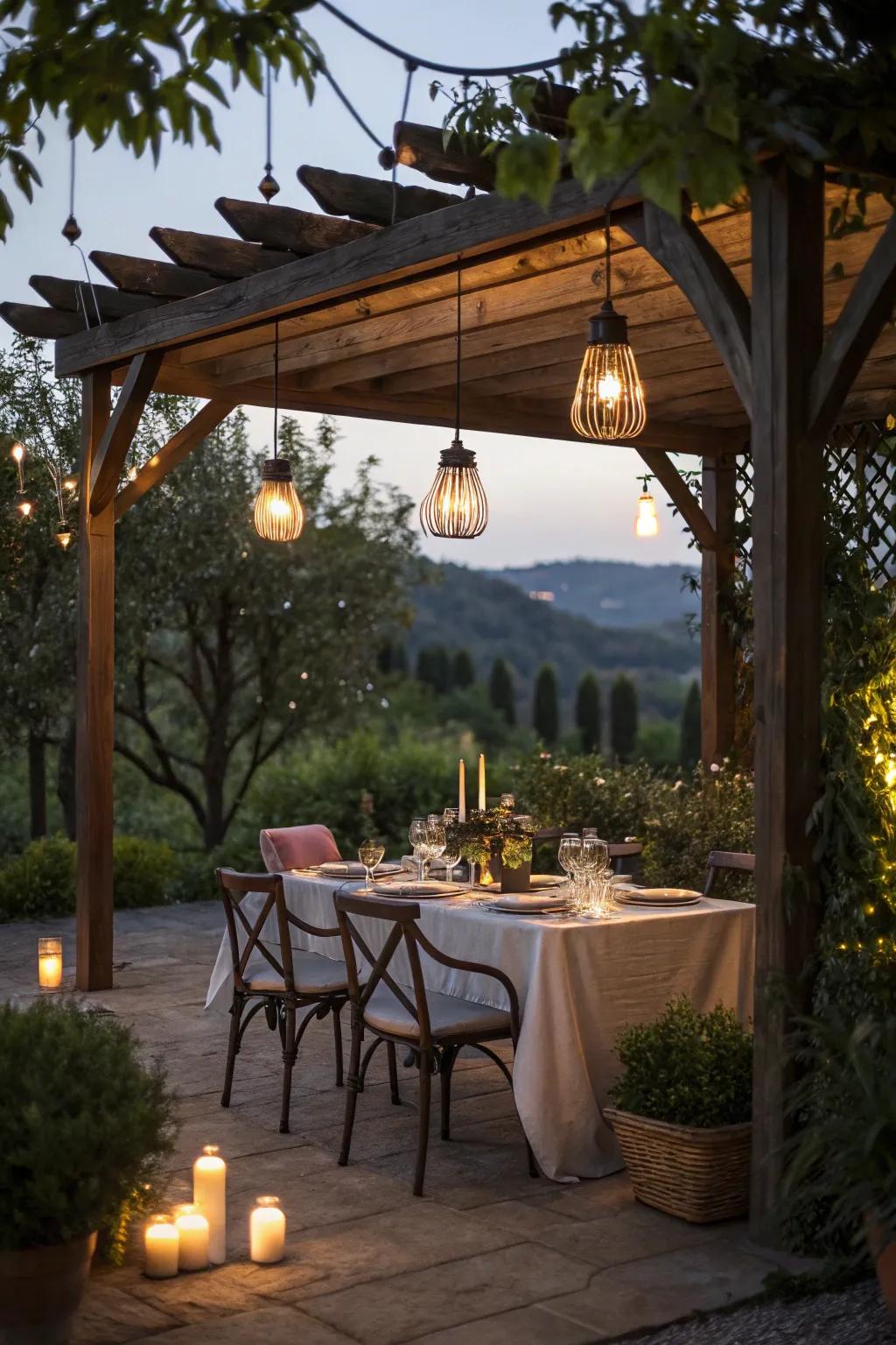 Solo lights mold a snug setting for group moments.