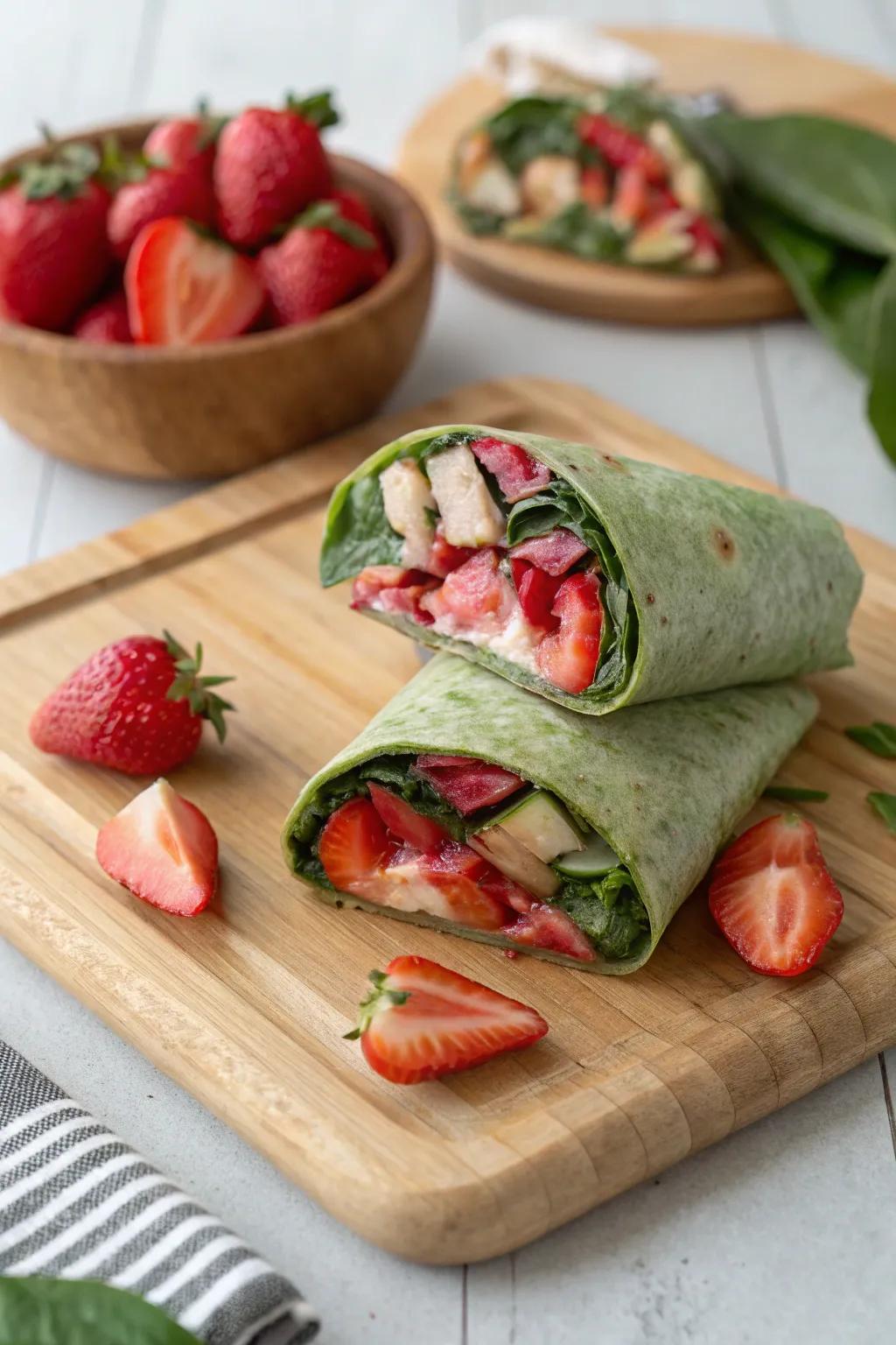 Scarlet berry wraps are both beneficial and satisfying.
