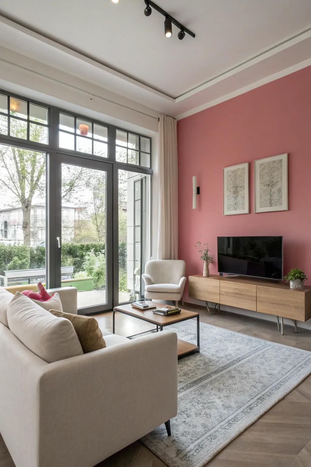 A rose highlight perimeter delivers a strategic focal point.