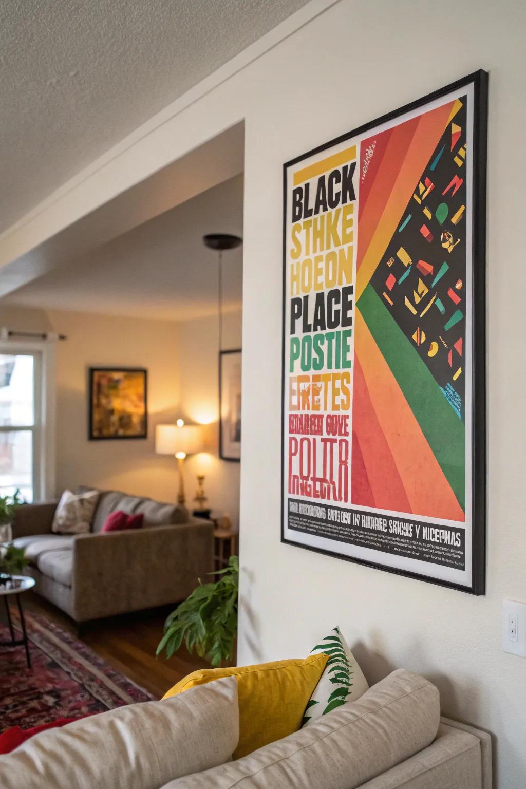 Bold color choices make these posters pop.