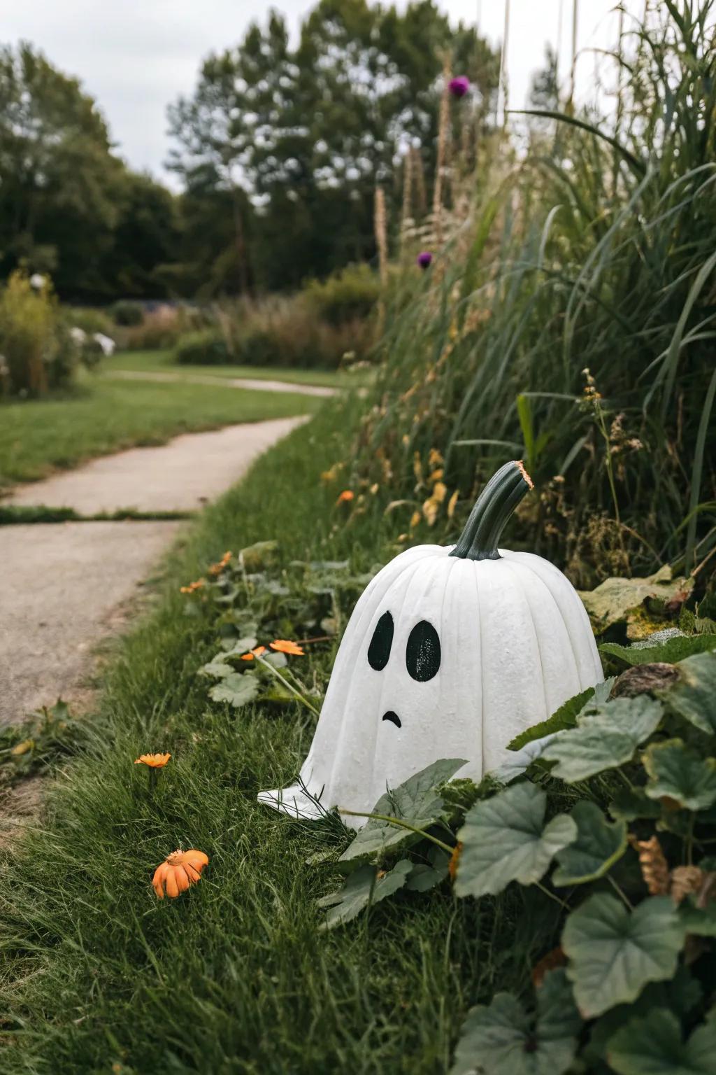 A phantom pumpkin that's uncomplicated yet impactful for Halloween.